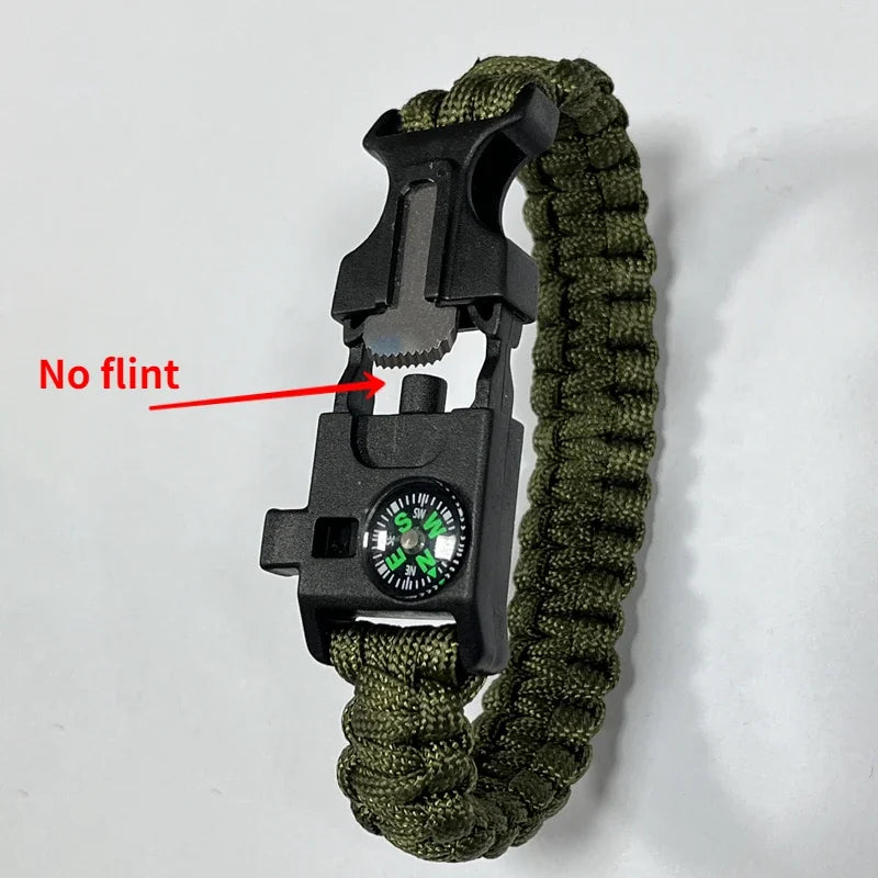 Bracelet de Survie Paracorde 3 en 1 pour Hommes et Femmes – Boussole, Sifflet, Couteau – Accessoire Multi-fonction pour Camping, Randonnée et Urgences - BLACKBEARD OUTDOOR INDUSTRIES
