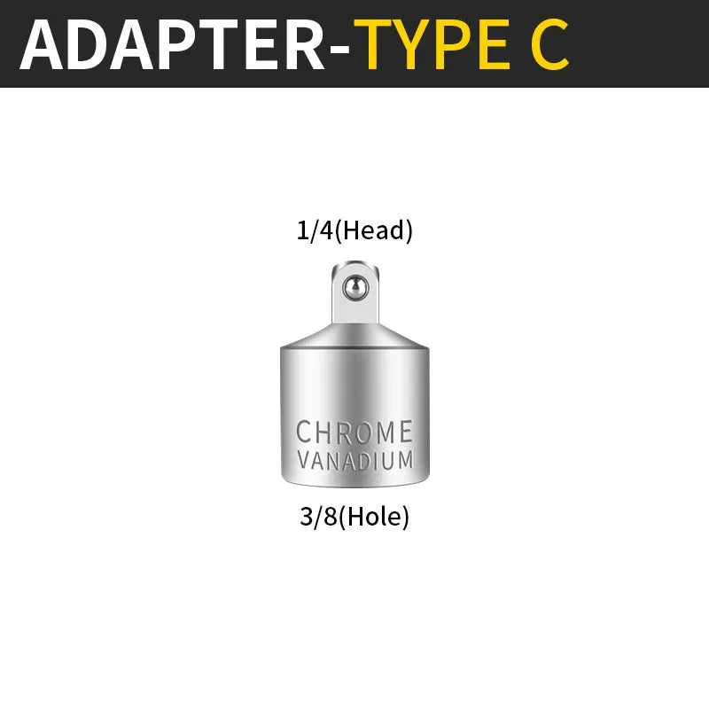 Onnfang Adaptateur Douille Cliquet – 1/2", 3/8", 1/4" CR-V Chrome Vanadium – Outils de Réparation Auto, Vélo, Maison, Garage - BLACKBEARD OUTDOOR INDUSTRIES