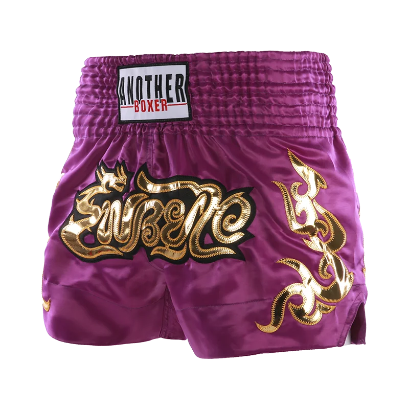 Short Muay Thai Brodé – MMA Kickboxing – Satin Polyester – Homme Femme Enfant - BLACKBEARD OUTDOOR INDUSTRIES