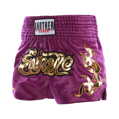 Short Muay Thai Brodé – MMA Kickboxing – Satin Polyester – Homme Femme Enfant - BLACKBEARD OUTDOOR INDUSTRIES