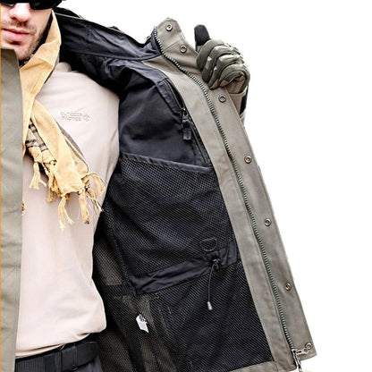 Veste d'Hiver Multifonctionnelle pour Homme – Veste Imperméable, Ample et Confortable avec Capuche Détachable BLACKBEARD OUTDOOR INDUSTRIES