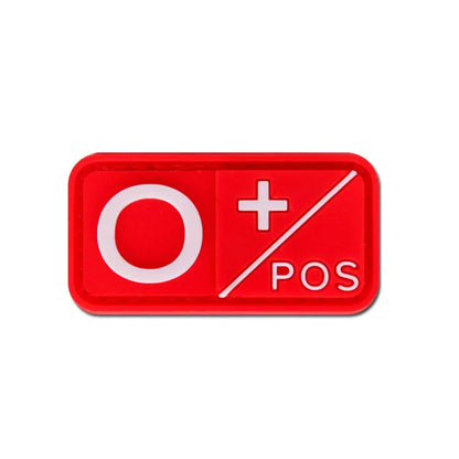 Patch Groupe Sanguin 3D PVC – A B AB O Rh + / - – Écusson Tactique Militaire Hook & Loop 5×2,5 cm - BLACKBEARD OUTDOOR INDUSTRIES