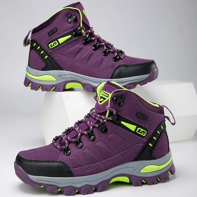 Chaussures Trekking Randonnée Femme Montantes – Tige Tissu Stretch, Semelle Caoutchouc, Doublure Mesh | Printemps Automne | 35 à 42 | 3 Coloris - BLACKBEARD OUTDOOR INDUSTRIES