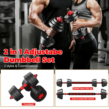 Haltères réglables de musculation, 10, 15 ou 20 kg