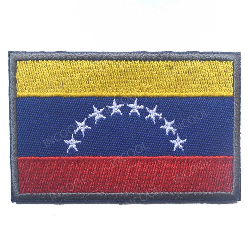Patch Drapeaux Brodés Amérique et Caraïbes – 8×5 cm avec Velcro - BLACKBEARD OUTDOOR INDUSTRIES