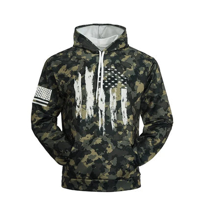 Hoodie Camouflage 3D Drapeau Américain — Sweat à Capuche Patriotique USA Imprimé Homme Femme Enfant - BLACKBEARD OUTDOOR INDUSTRIES