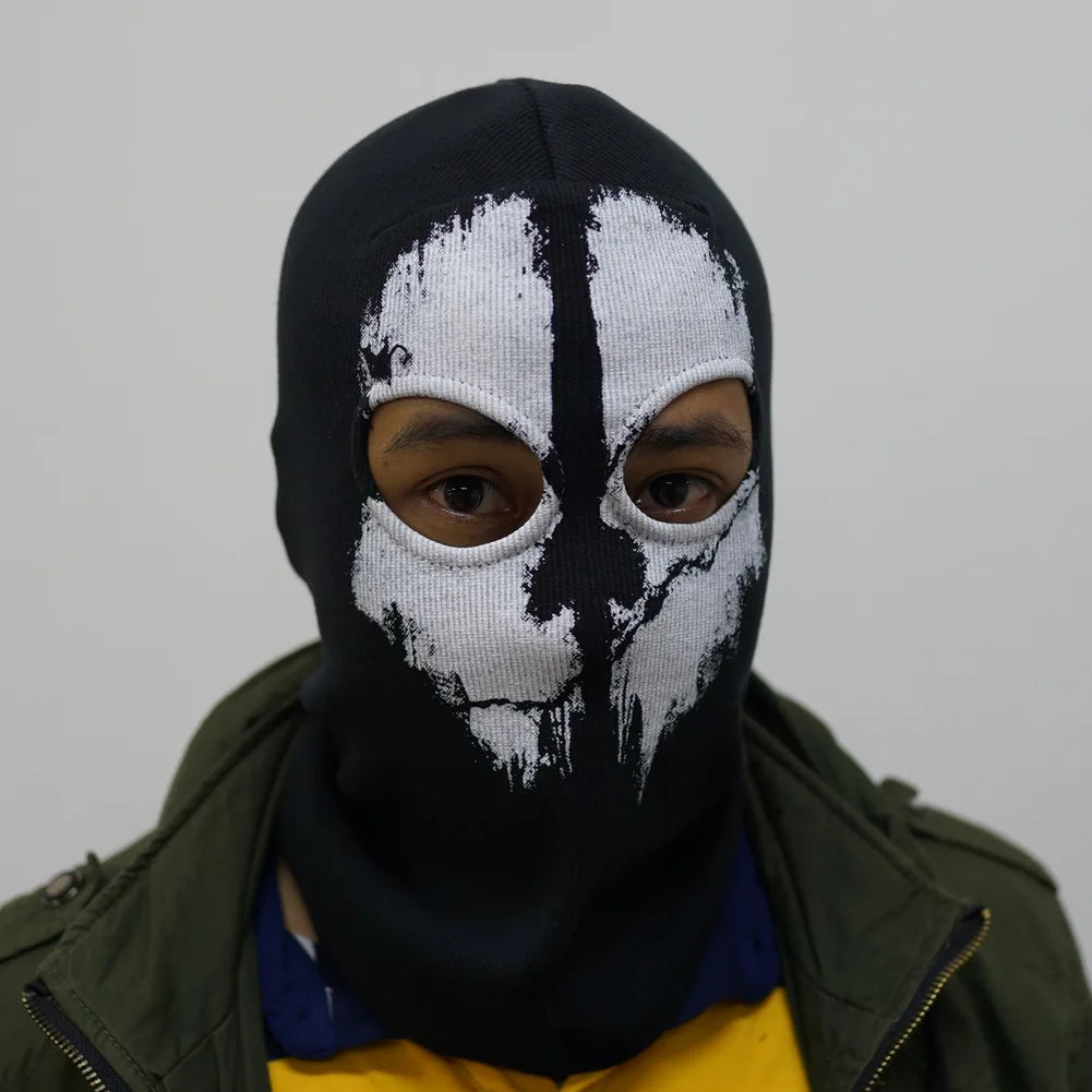 Cagoule Balaclava 100% Coton Ghost Skull – Masque Intégral Visage & Cou – Ski, Vélo, Airsoft – 26 Coloris
