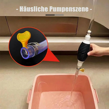 Pompe Manuelle de Transfert Multifonction – Pompe à Carburant, Huile, Eau, Diesel, Nettoyeur Liquide avec Colliers Métalliques Antifuite - BLACKBEARD OUTDOOR INDUSTRIES