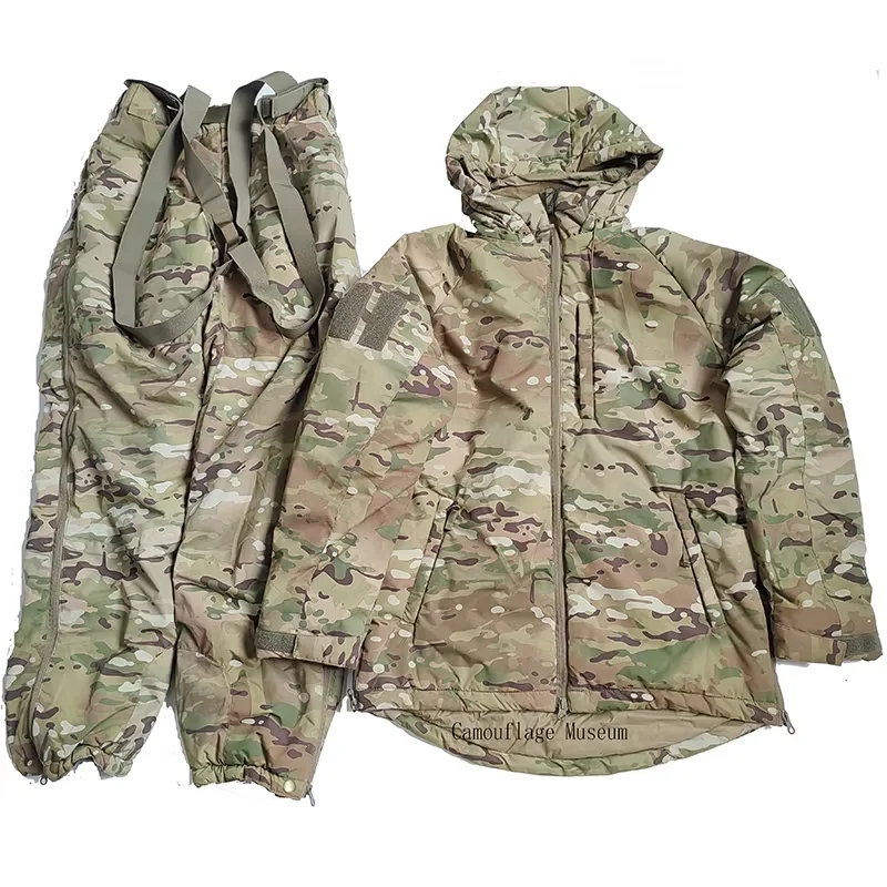 Tenue tactique grand froid camouflage multicam, veste et pantalon rembourrés