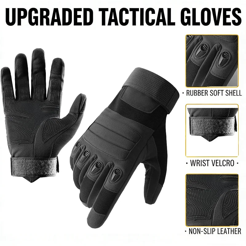Gants moto tactiques imperméables avec écran tactile