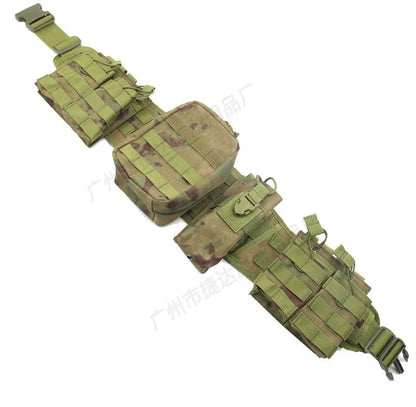 Kit Ceinture Tactique MOLLE Multifonction + Sacoche de Taille – Oxford 900D Camouflage
