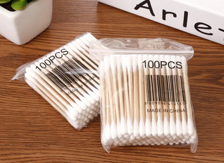 Coton-Tiges Double Têtes – Bâtonnets en Bois avec Embouts en Coton Pur – Nettoyage Nez, Oreilles & Soins Beauté - BLACKBEARD OUTDOOR INDUSTRIES