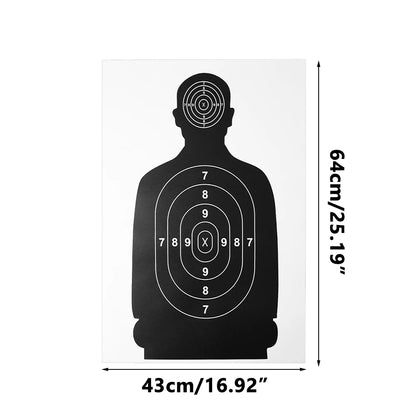 Cibles de Tir Silhouette 64x43cm - Lot de 20 Cibles Papier