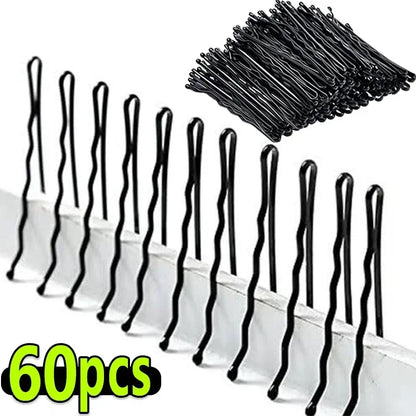 60/240 Pcs Pinces à Cheveux Noires U-Shape – Bobby Pins Invisibles, Métal Ondulé pour Coiffure - BLACKBEARD OUTDOOR INDUSTRIES