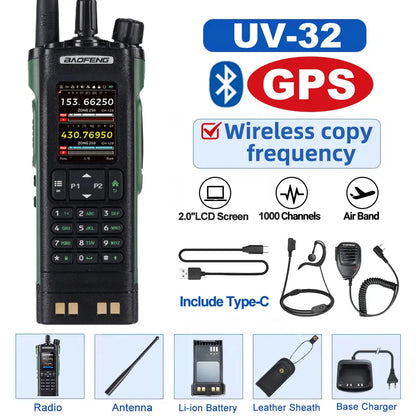 🔊 Talkie-Walkie Baofeng UV-32 – Puissant, Multi-Bande, Programmable via Bluetooth Ma boutique