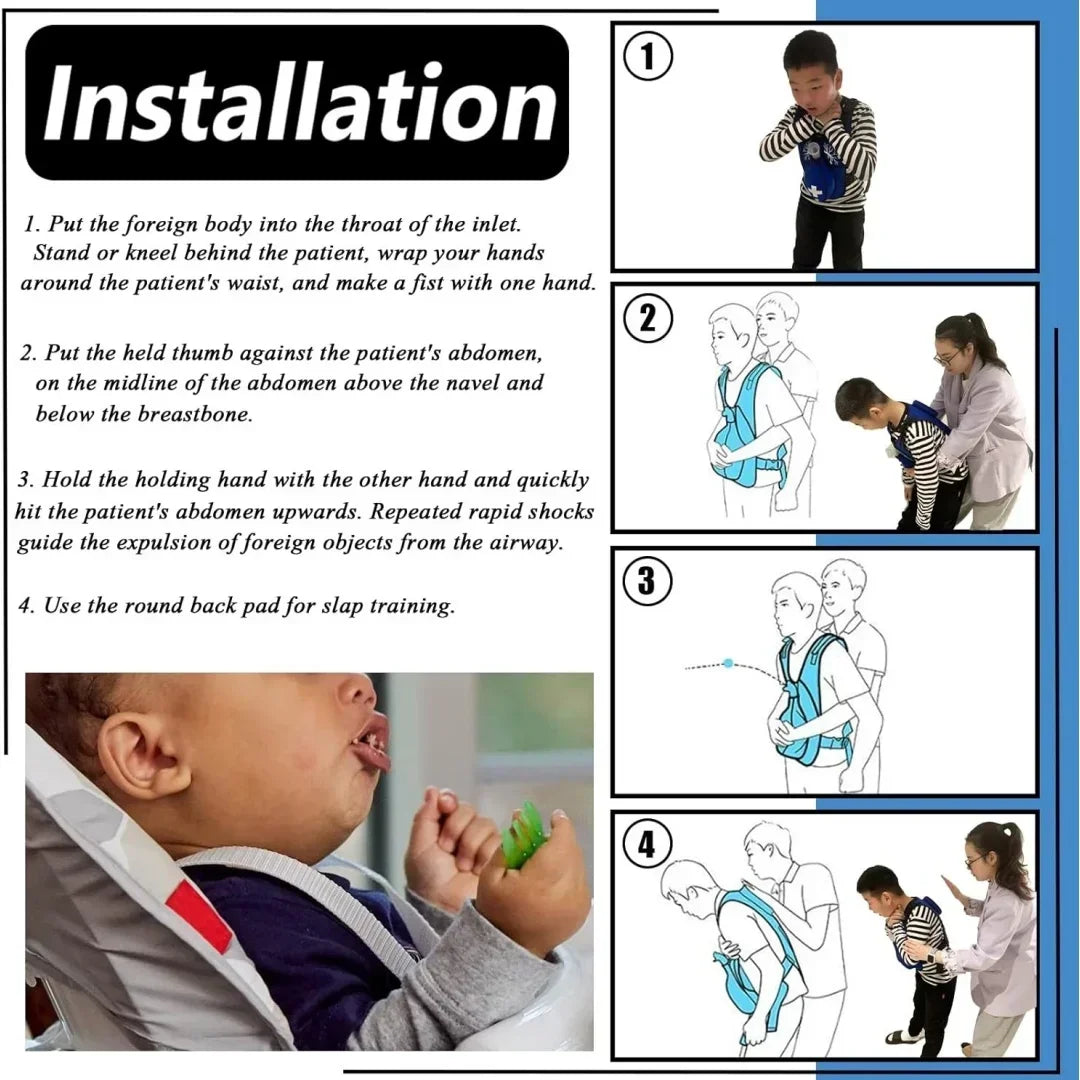 Mannequin Anti-Étouffement Heimlich – Entraînement Premiers Secours Adulte & Enfant – Simulation Obstruction Voies Aériennes