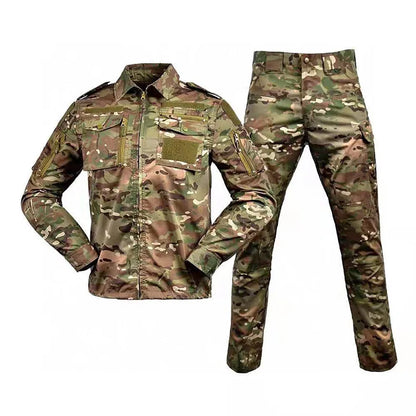 Set de Vêtements Tactiques BDU - Chemise et Pantalon Camouflage pour Entraînement en Plein Air, Randonnée, Chasse, Airsoft, Sniper, Combat, Ghillie Suit - BLACKBEARD OUTDOOR INDUSTRIES