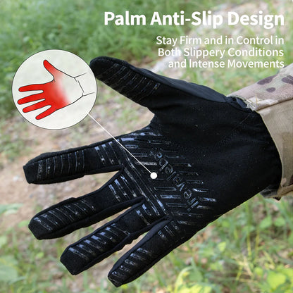 Gants Tactiques Squelette – Doigts Complets, Respirants & Compatibles Tactile – Moto, Airsoft