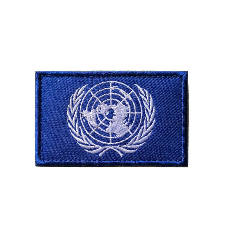 Patch Brodé Nations Unies ONU – Thermocollant & Hook & Loop, 8x5 cm - BLACKBEARD OUTDOOR INDUSTRIES