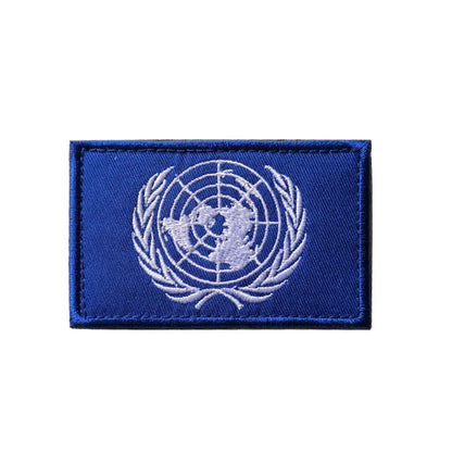 Patch Brodé Nations Unies ONU – Thermocollant & Hook & Loop, 8x5 cm - BLACKBEARD OUTDOOR INDUSTRIES