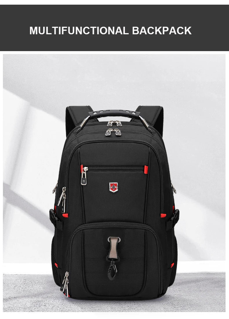 Sac à Dos Imperméable 20 pouces avec Port USB – Sac École et Voyage Antivol Unisexe à Haute Capacité - BLACKBEARD OUTDOOR INDUSTRIES