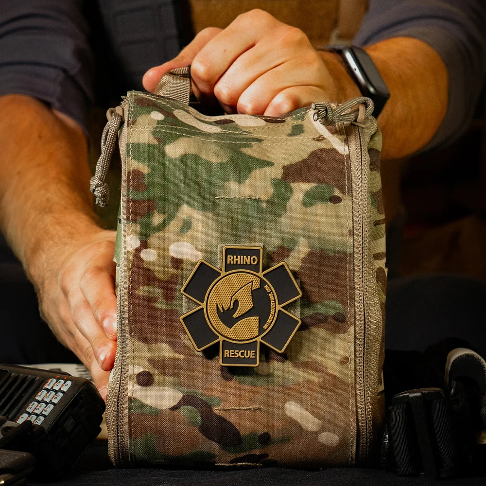 RHINO RESCUE Poche IFAK Tactique MOLLE – Nylon 500D, Premiers Secours Outdoor