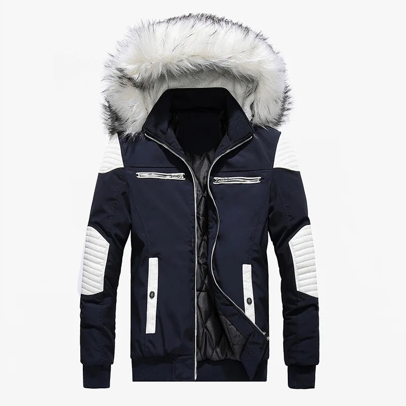 Parka Homme à Capuche Matelassée - Chaude et Épaisse pour l'Hiver