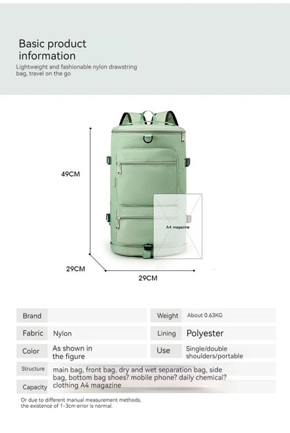 Sac à Dos de Voyage Outdoor – Sac à Bandoulière Simple pour Natation, Fitness et Activités de Plein Air – Sac de Sport Casuel - BLACKBEARD OUTDOOR INDUSTRIES