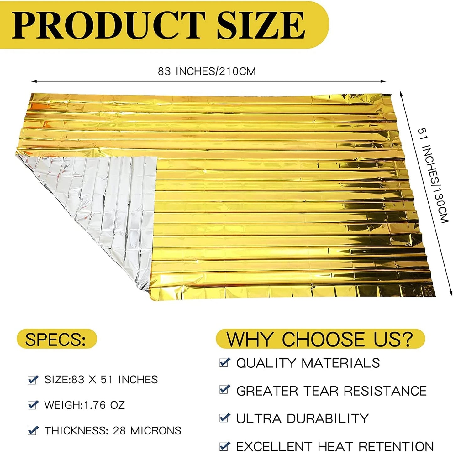 Couverture de Survie d’Urgence Extérieure – Lot 5 à 30 pièces Ma boutique