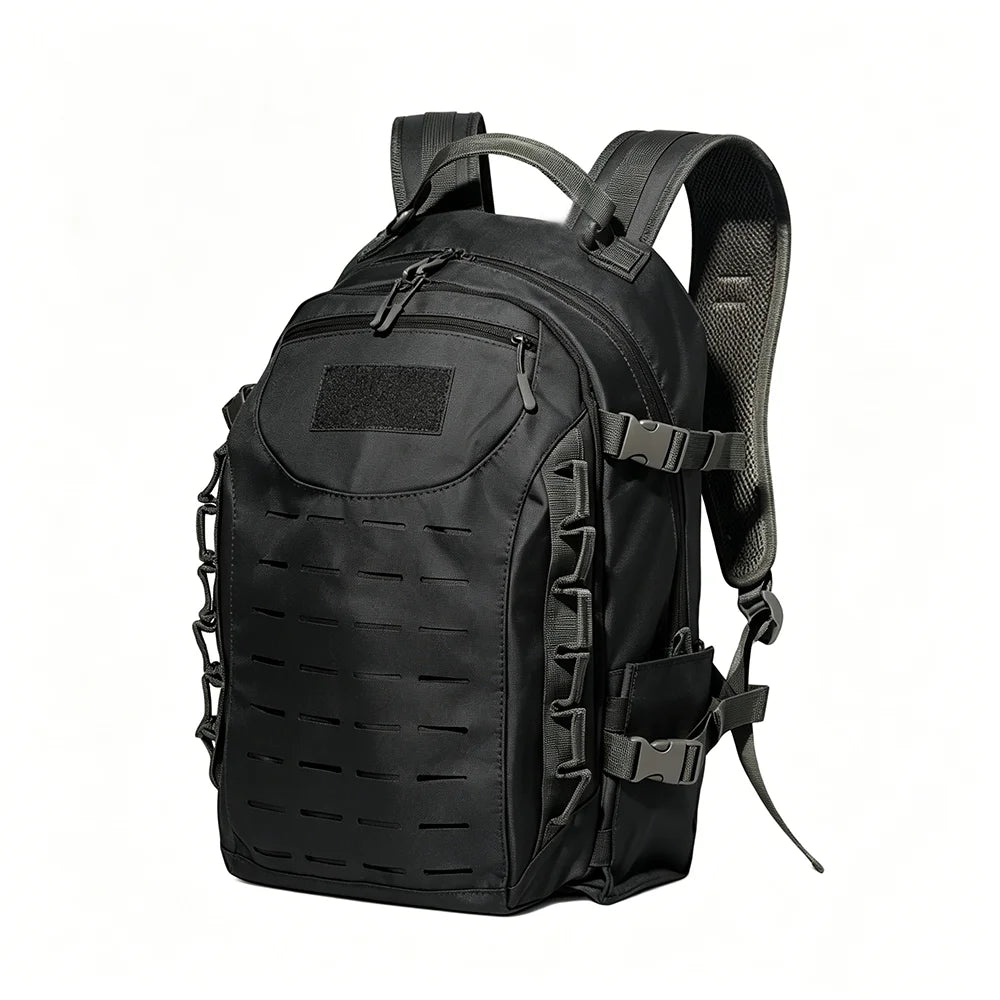Sac à dos tactique 25L MOLLE multi-poches, noir ou kaki