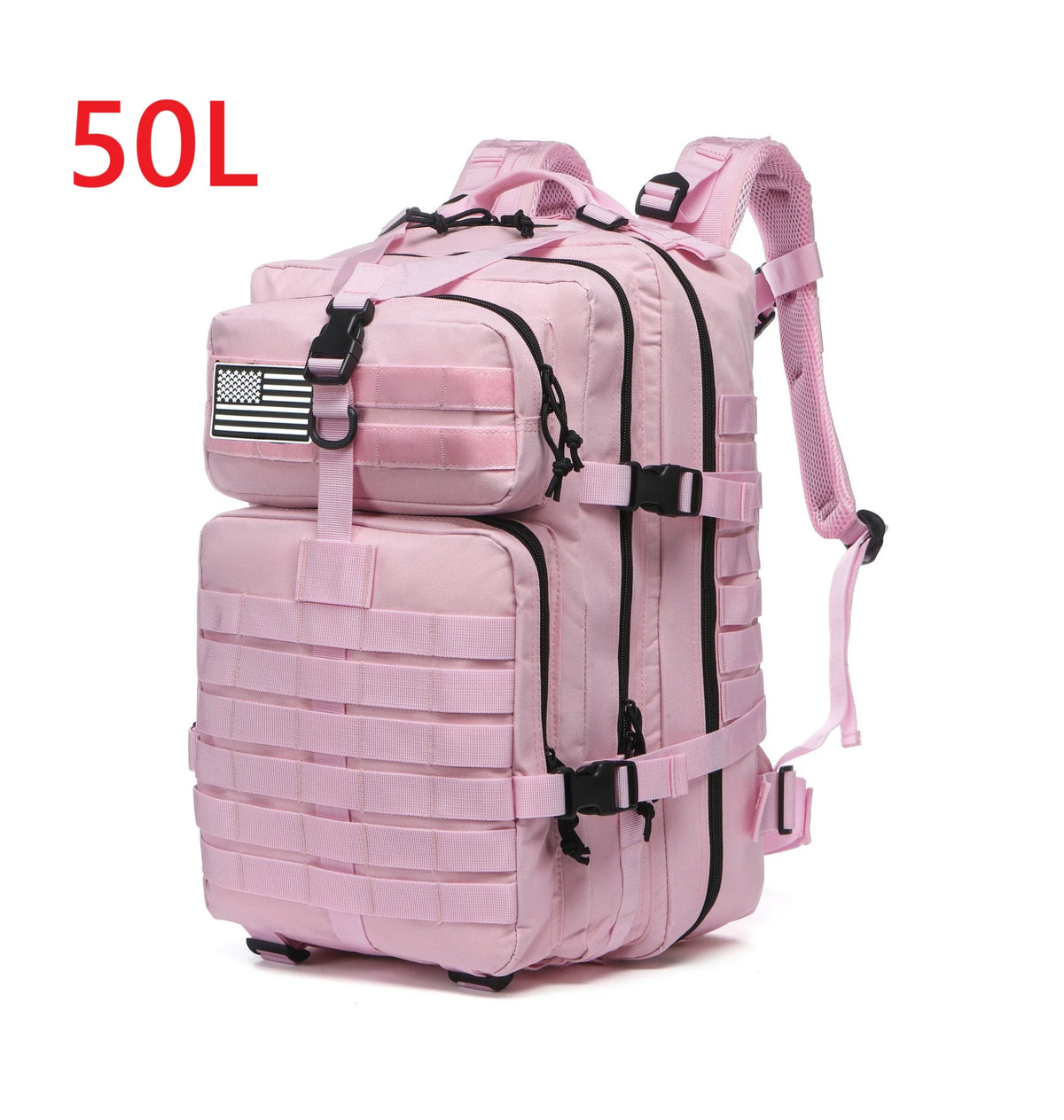 Sac à Dos Tactique MOLLE 25L/50L – Nylon Imperméable, Compatible Laptop | Randonnée, Chasse, Camping