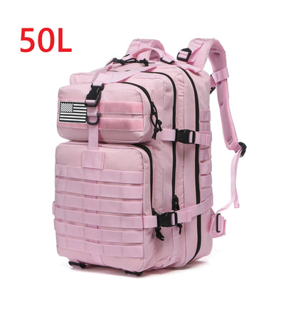 Sac à Dos Tactique MOLLE 25L/50L – Nylon Imperméable, Compatible Laptop | Randonnée, Chasse, Camping