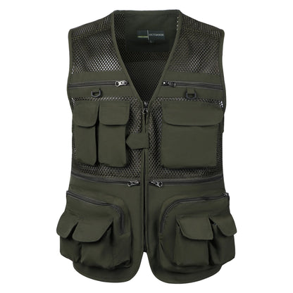 Gilet Tactique Multipoches Homme - Sans Manches, Mesh Respirant Été