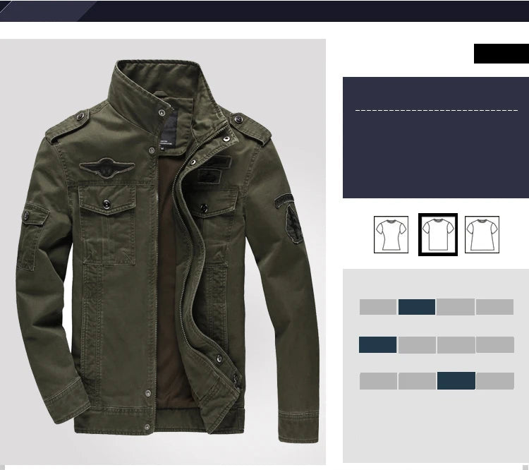 Veste Militaire Homme Air Force One | Coupe Printemps & Automne – Tailles M à 6XL - BLACKBEARD OUTDOOR INDUSTRIES