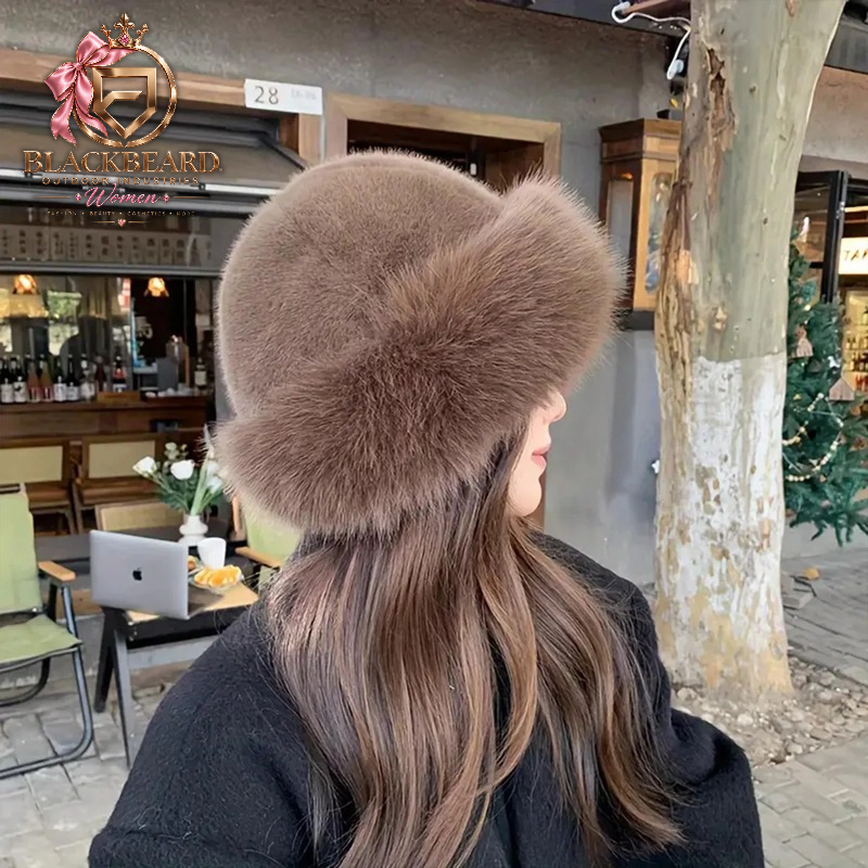 Bonnet d’hiver femme doux et chaud, style mongol