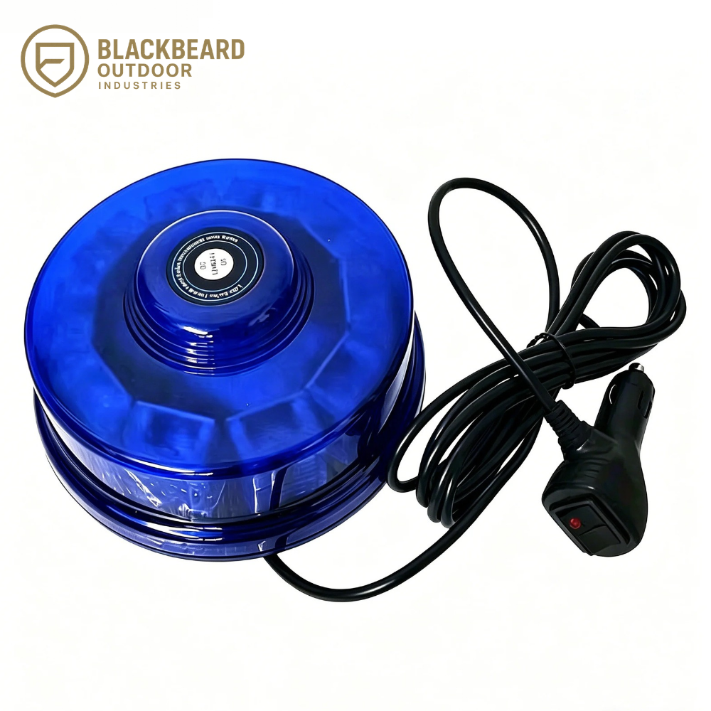 Gyrophare police LED magnétique 10 W, prise allume-cigare, bleu, rouge ou orange