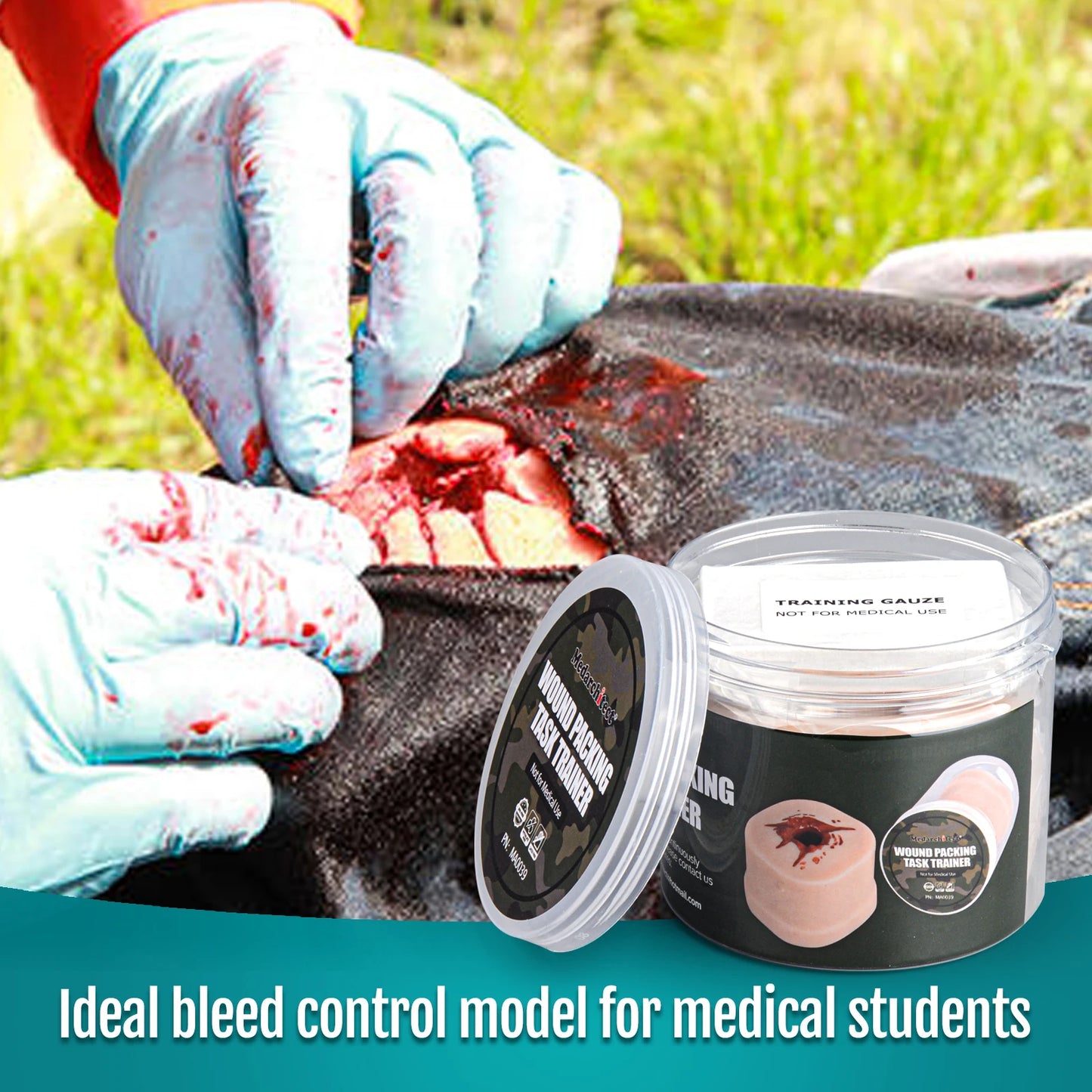 Simulateur de Plaie – Kit Formation Contrôle Hémorragie & Pansement Compressif (Stop the Bleed)