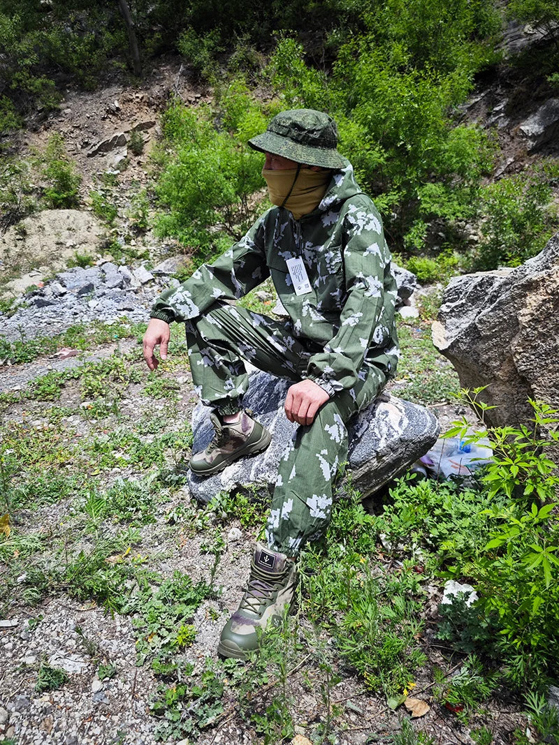 Tenue Camouflage Tactique Été – ATFG EMR White/Yellow Flower – Veste & Pantalon - BLACKBEARD OUTDOOR INDUSTRIES