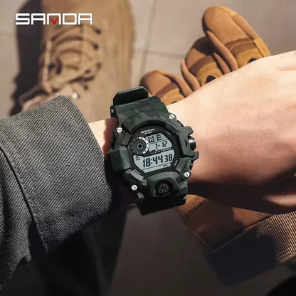 Montre numérique homme SANDA 2183 camouflage sport