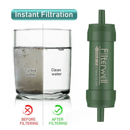 Paille Filtrante Portable – Filtre à Eau Survie Randonnée Camping