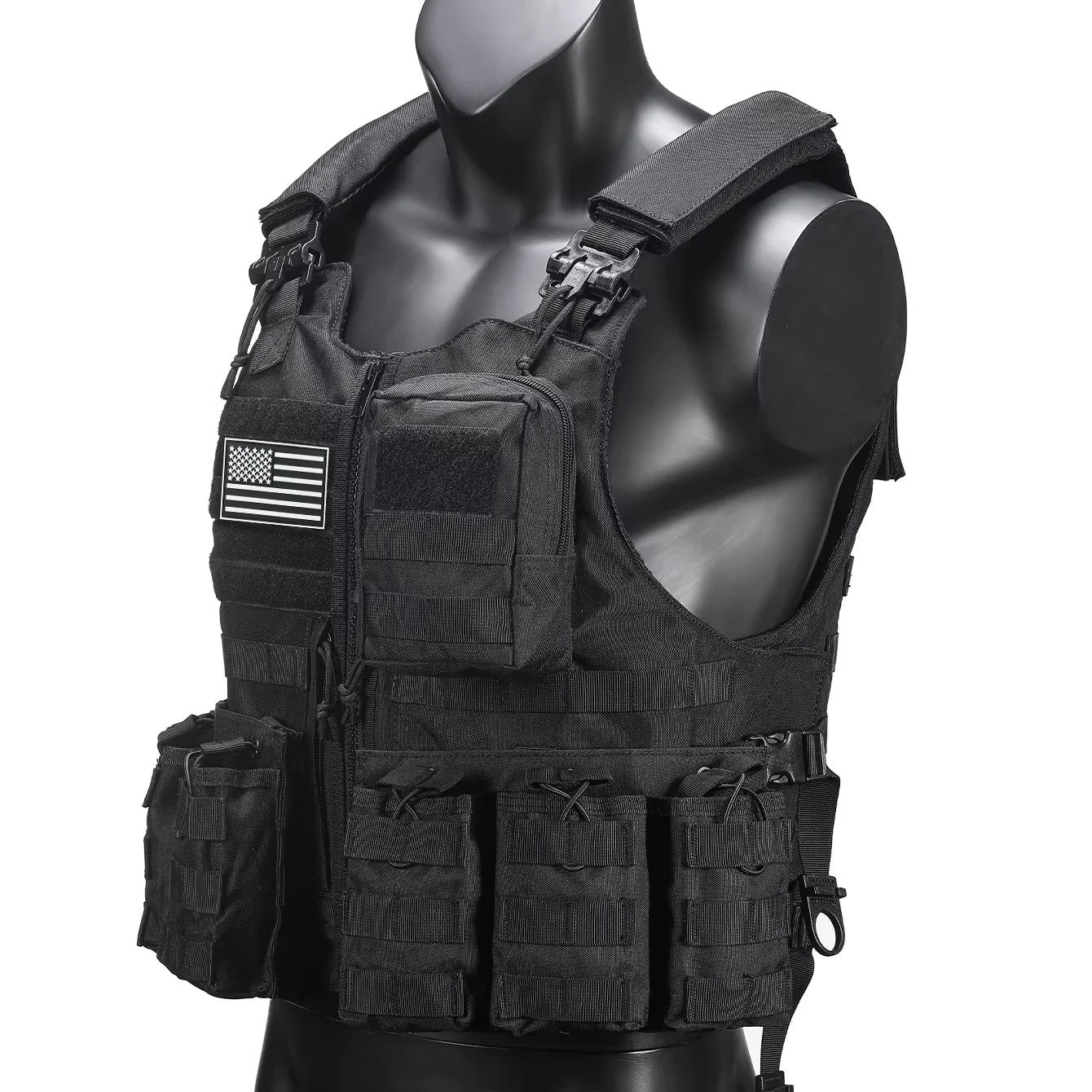 Gilet tactique police réglable - libération rapide, système MOLLE et pochettes détachables - BLACKBEARD OUTDOOR INDUSTRIES
