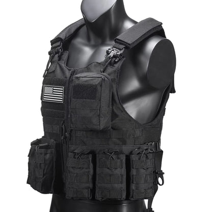 Gilet tactique police réglable - libération rapide, système MOLLE et pochettes détachables - BLACKBEARD OUTDOOR INDUSTRIES