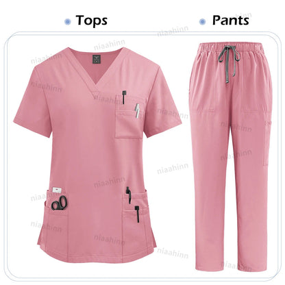 Uniforme Médical de Haute Qualité pour Femmes - Ensemble de Blouse et Pantalon pour Infirmière, Scrubs Unisexe BLACKBEARD OUTDOOR INDUSTRIES