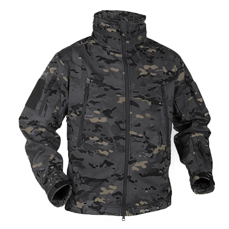 Veste polaire tactique homme camouflage imperméable