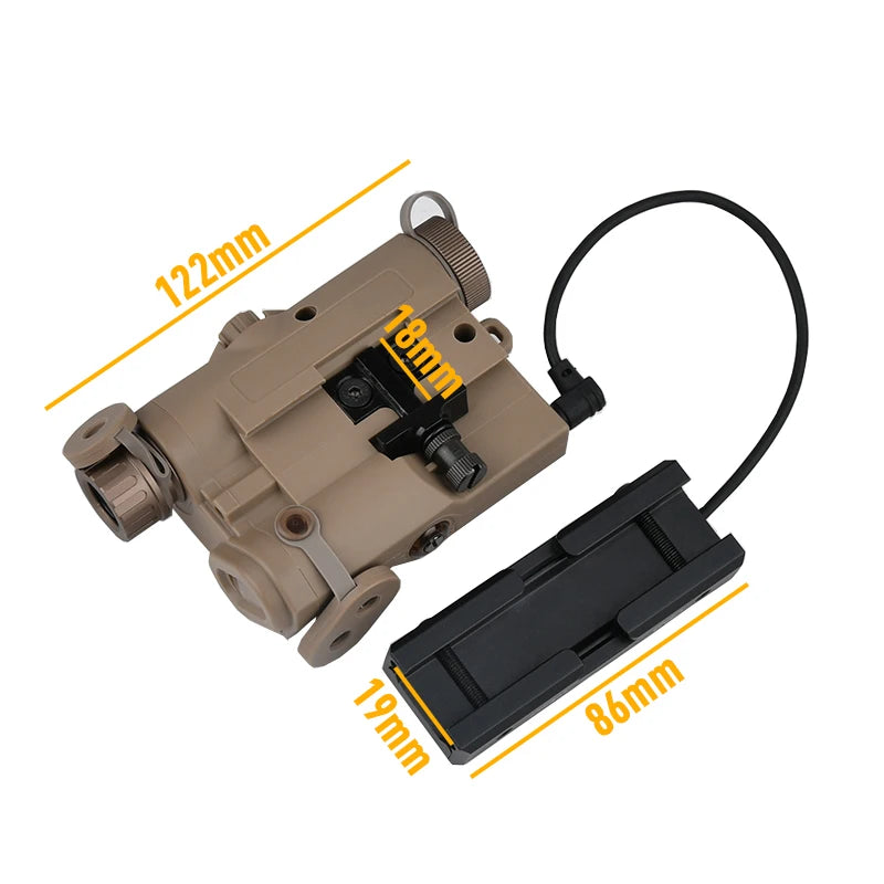 WADSN PEQ-15 LA-5C Désignateur Laser Tactique Rouge Vert Bleu – Rail 20mm - BLACKBEARD OUTDOOR INDUSTRIES