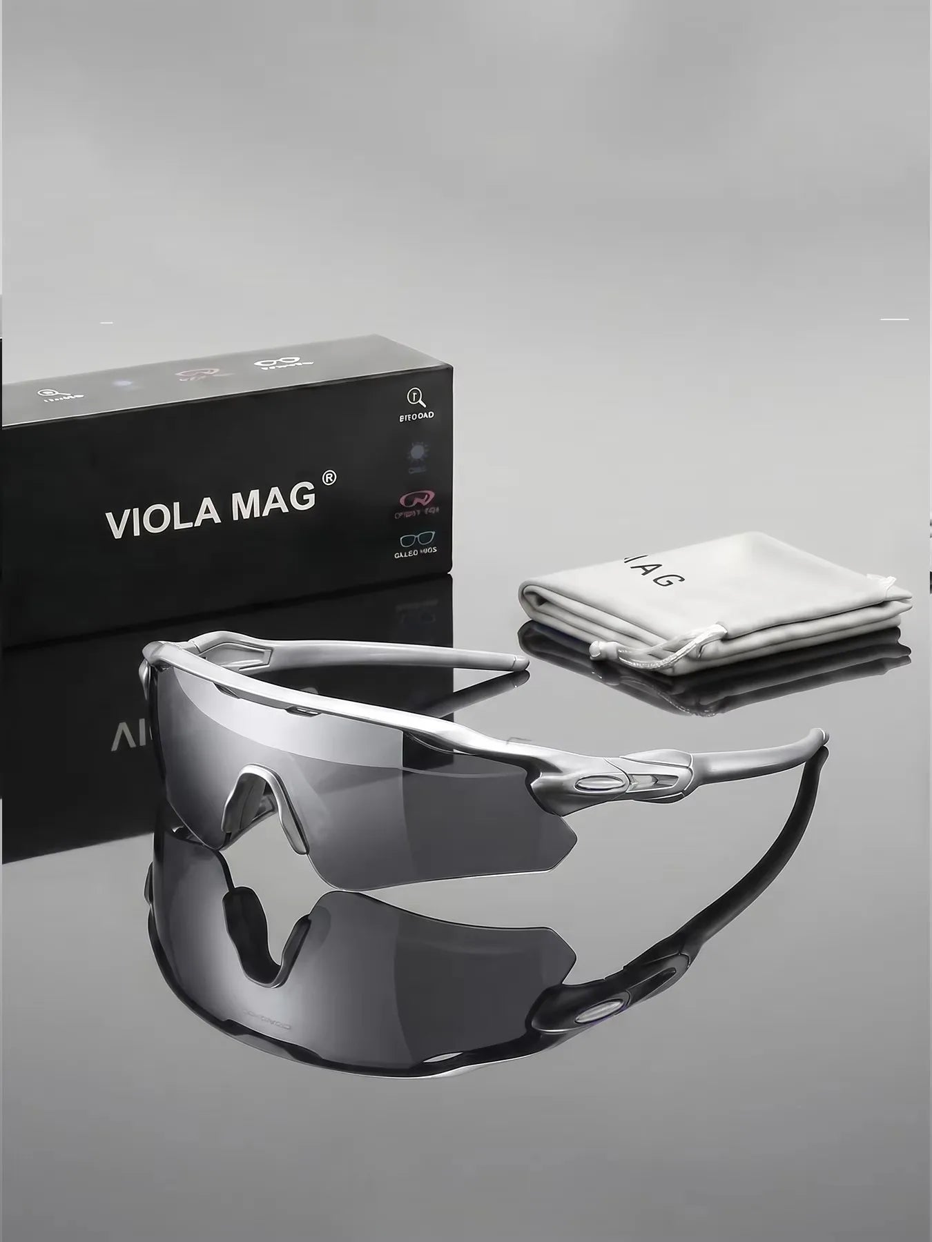 Lunettes de Soleil Demi-Monture Verres Miroir – Style Ovale Unisexe | 5 Coloris | Voyage & Quotidien