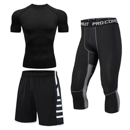 Ensemble sport homme compression, 2, 3 ou 5 pièces