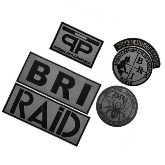 Patches Brodés Forces Spéciales Françaises – BRI · RAID · PP – Hook & Loop Tactique