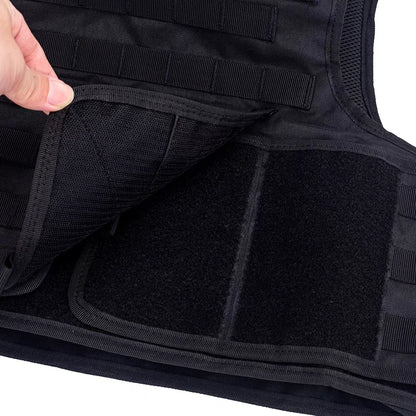 Porte-plaques tactique noir MOLLE – Respirant et modulable