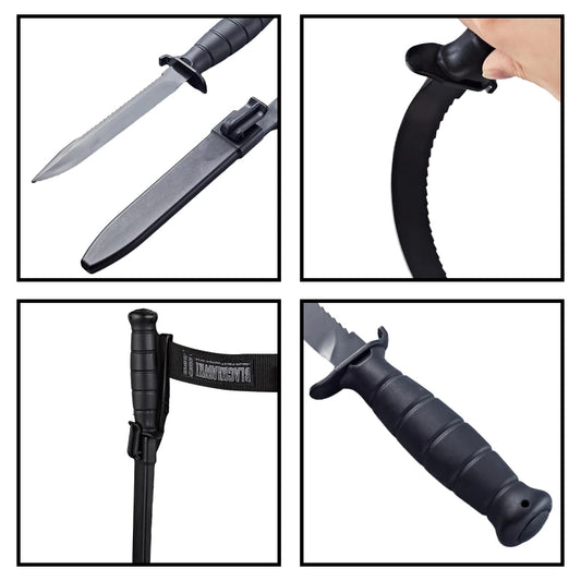 Couteau d'Entraînement Tactique ZLang - Lame Souple TPE - Manche ABS - Airsoft & Formation Militaire - BLACKBEARD OUTDOOR INDUSTRIES